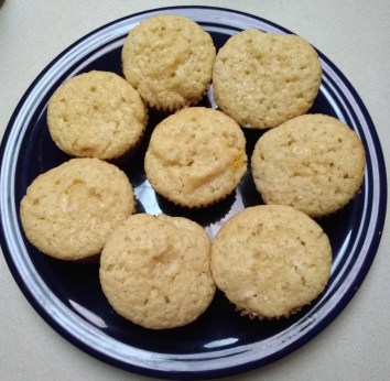 picture of dairy free peach cupcakes