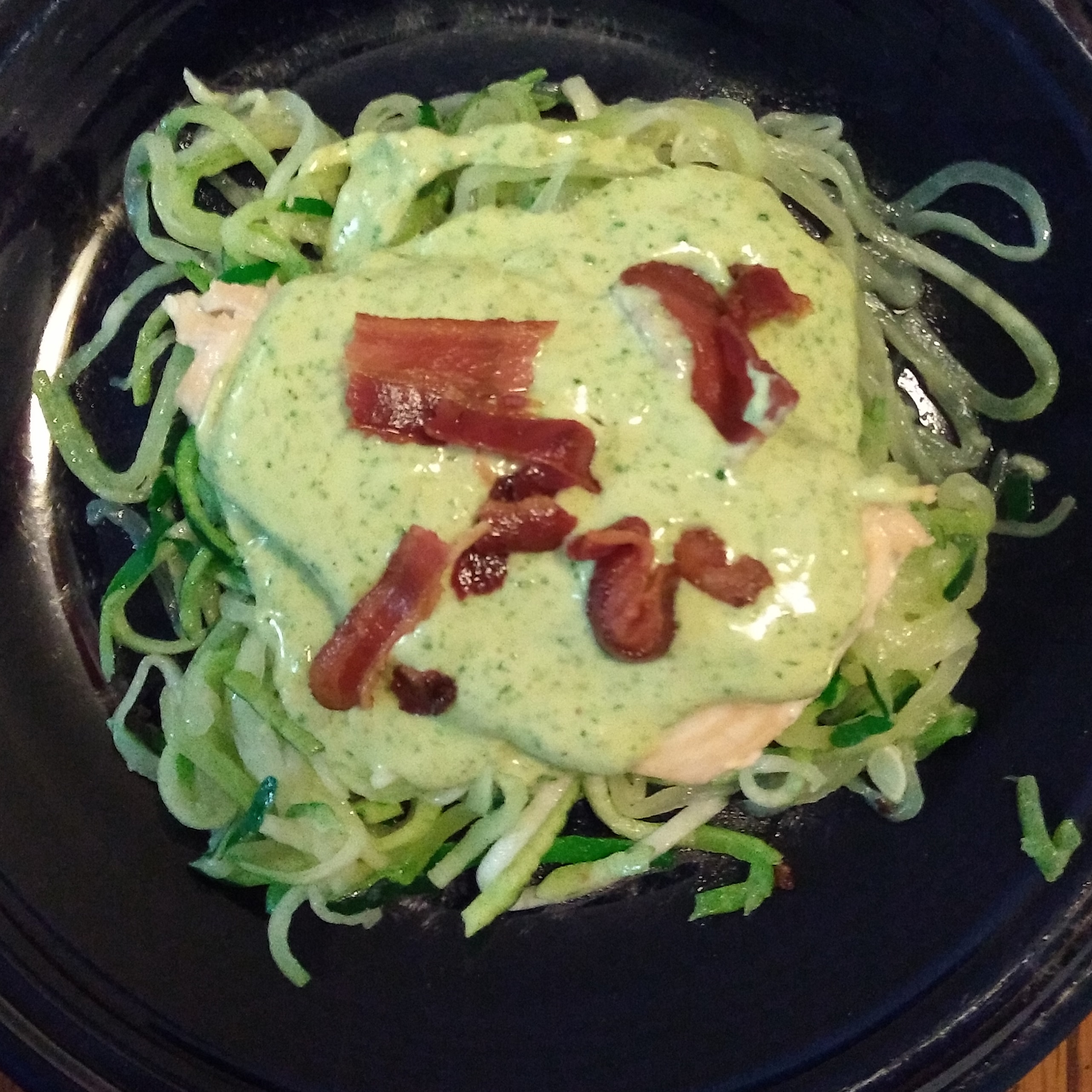 organic chicken with pesto parmesan cream sauce